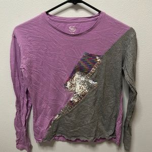 Girls sequin flip shirt